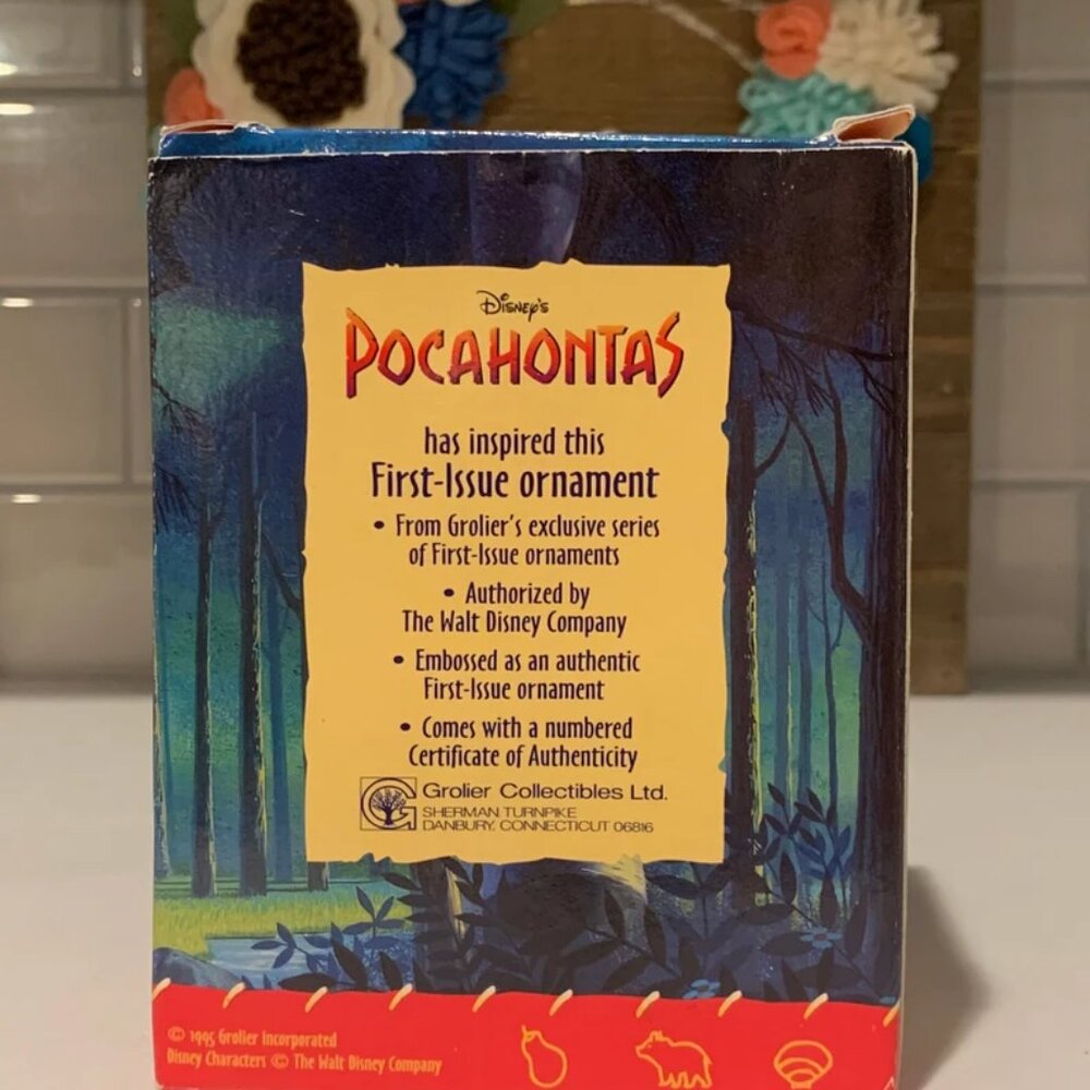 Disney Pocahontas Christmas Ornament With Box First Issue